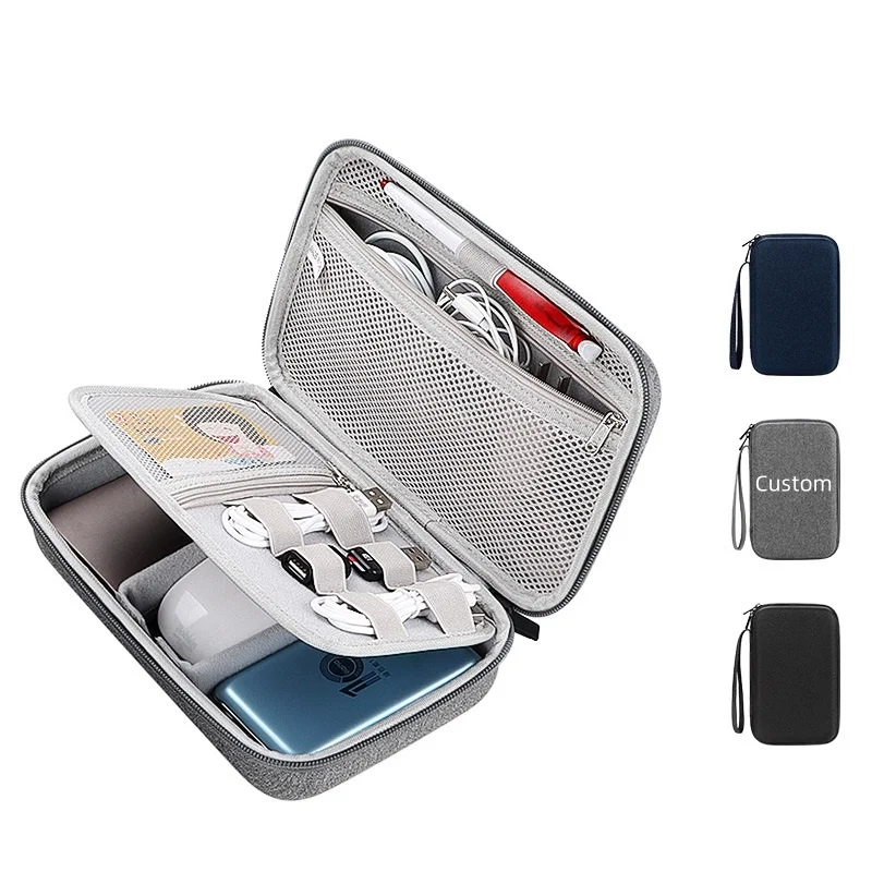 Wholesale Electronic USB Cable Case Hard Disk EVA Case Hard Case Pouch Electronic Organizer Hard Disk Bag Pouch Storage Bag