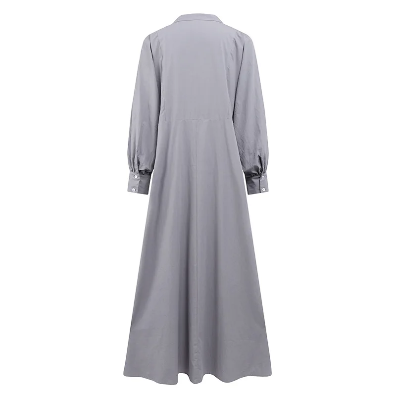 plus size long dresses solid color muslim shirt islamic clothing women muslim dresses abaya for women ethnic clothing