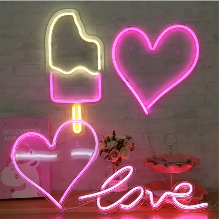 
China Manufacturer Wholesale Home Room Decorations Customizable Neon Light Lamp 
