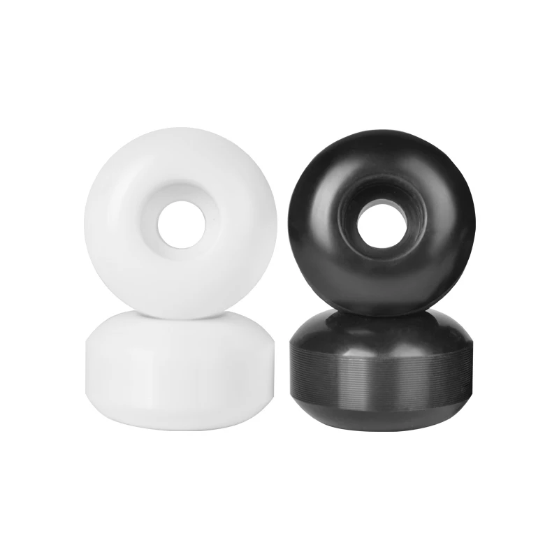 China cheap black white 95A 52mm Blank PU Custom Skateboard skate board Wheels