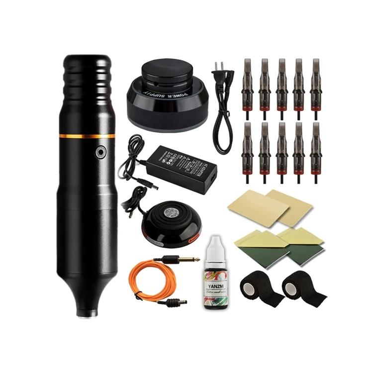 Горячая продажа: пму перезаряжаемые татуировки пистолеты Kit тату-машинка пистолет для бровей губ и подводка глаз