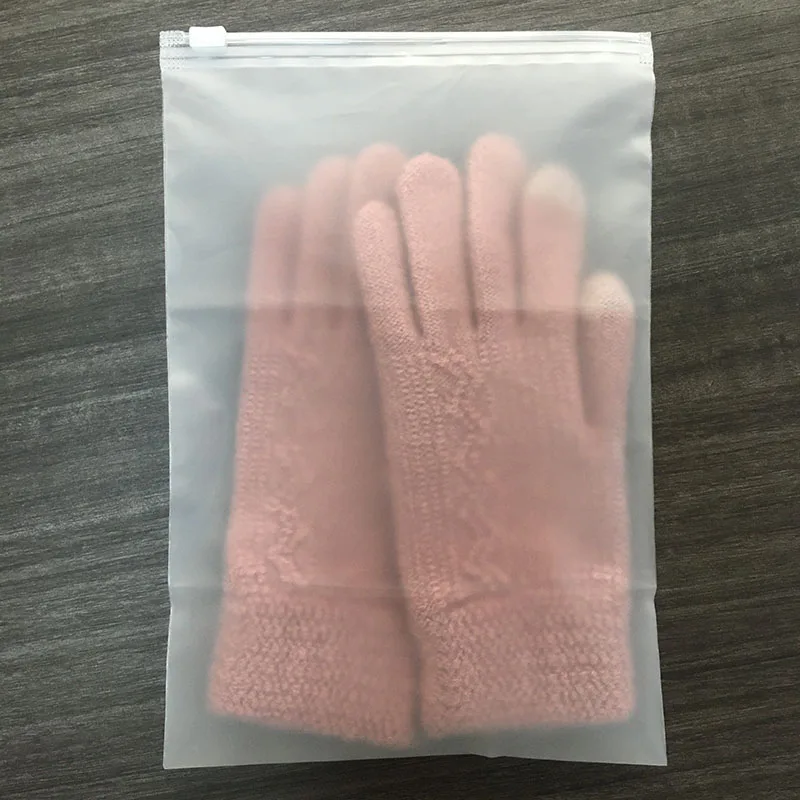 Wholesale thick frosted ziplock bag clothes for clothes/T-shirt/gift storage plastic bag with logo multi inch
