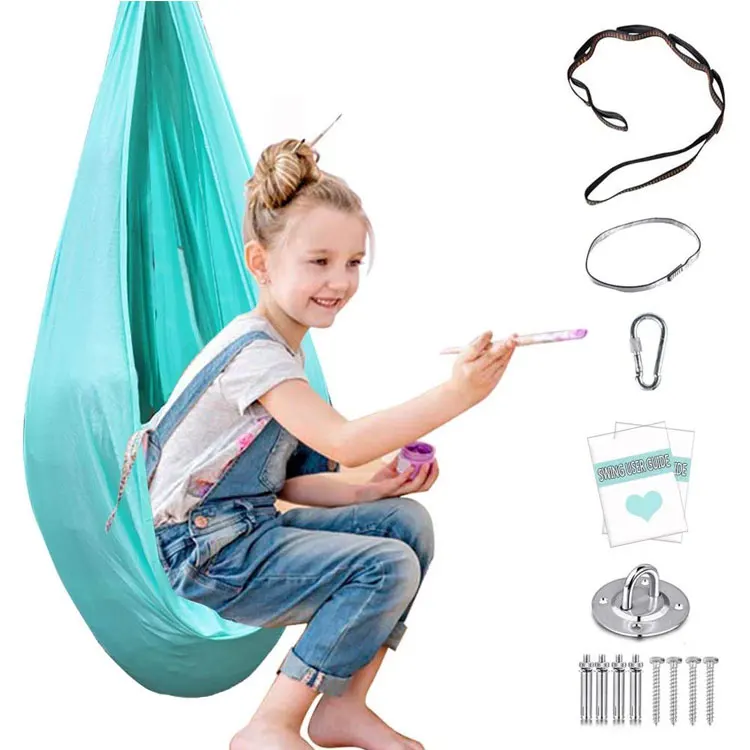Sling inversion tool yoga hammock kids, china factory custjom hanging aerial yoga swing kids