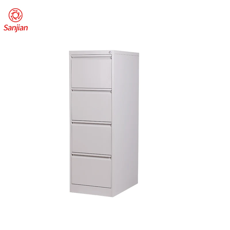 Luoyang Sanjian RAL 7035 Powder Coating Furniture Vertical Metal Steel 4 Drawers Filing Storage Cabinet