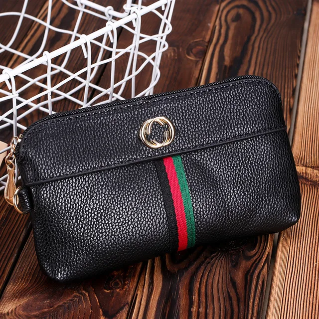 guangzhou fashion oem long cash envelope women money credit card coin pu custom hand purse