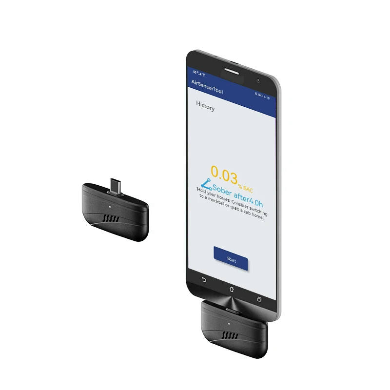 OEM/ODM High Quality Breath Alcohol Tester Phone Compatible Gas Analyzer