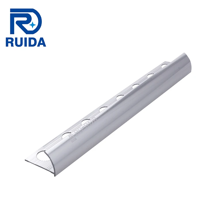 12mm Aluminum External Round Open Kitchen Bathroom Ceramic Tile Edging Trim Corners