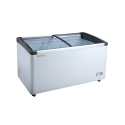 Top Freezer 510L Fish Display Fridge Sliding Glass Door Chest Freezer Horizontal Freezer Reefer Container