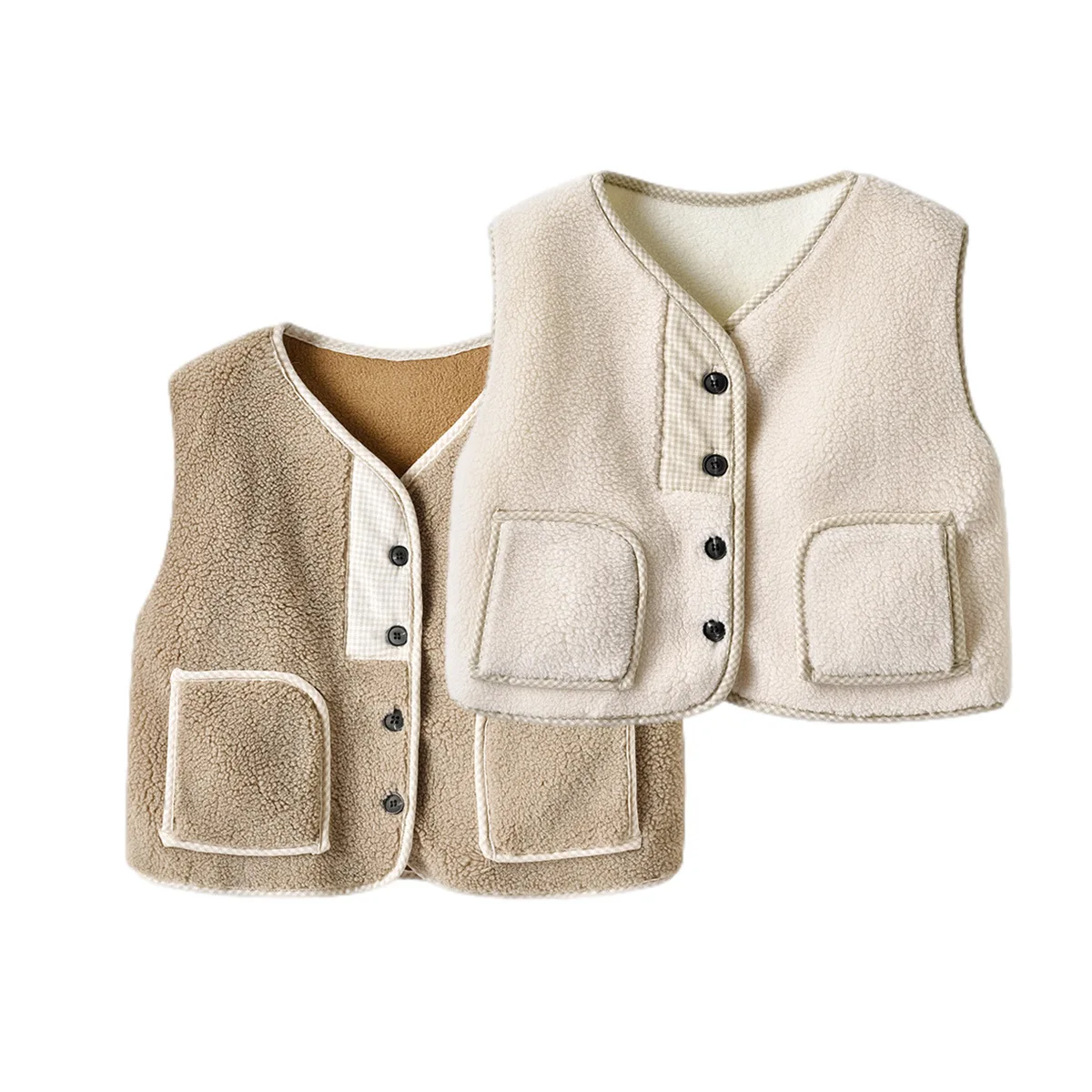 Hot Selling Winter Europe Kids Vests Casual Terry Infant Baby Outwear Terry Vest