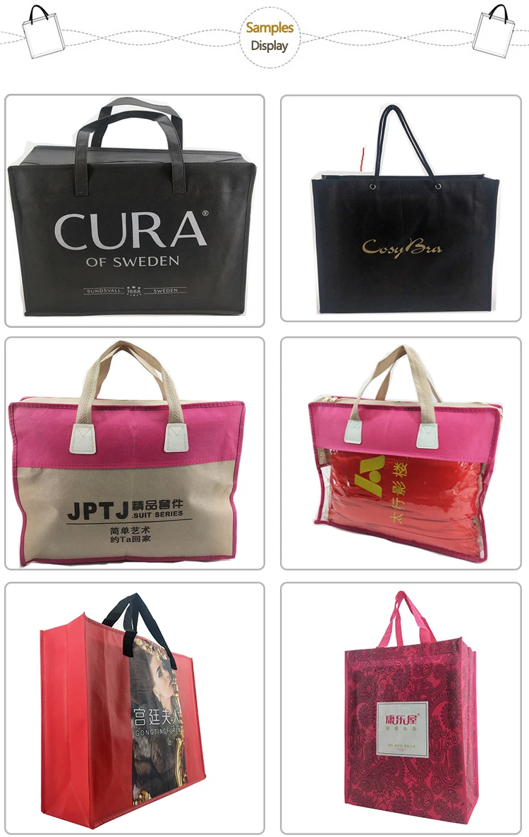 Custom Design Shopping Bags Big Tote Non Woven Fabric Bag