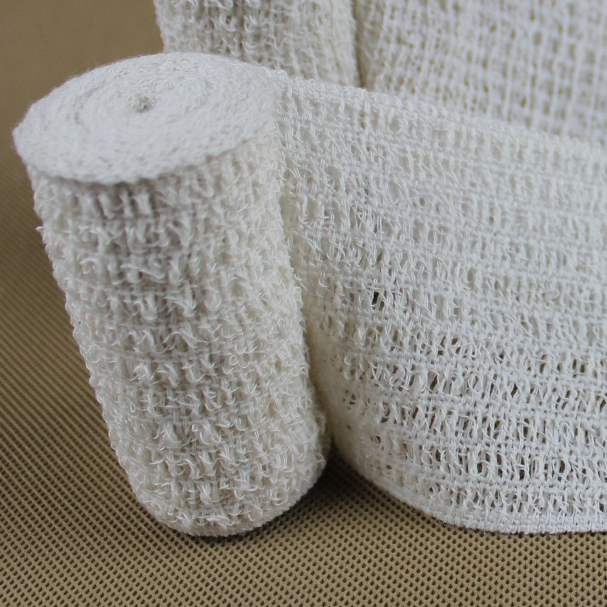 Nature White Spandex Crepe Elastic Bandage High Quality 1.97 Inch to 7.87 Inch Width Medical Bandage