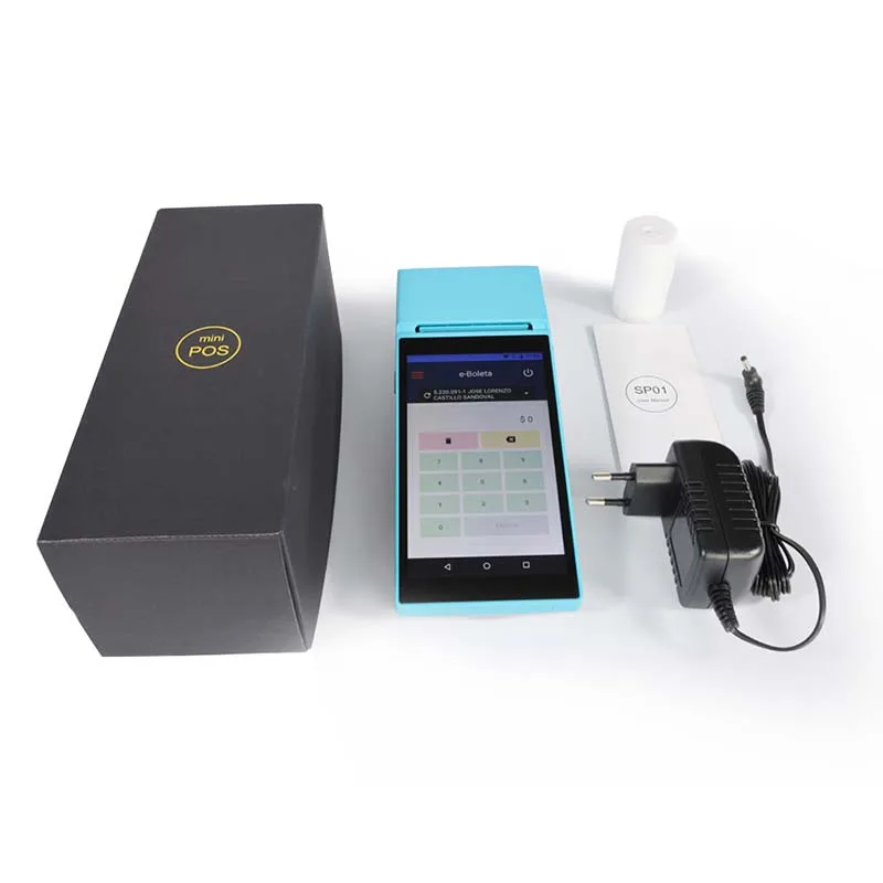 Handheld Rugged Android 6.0 operating system POS machine with QR Code Scanner 4G android POS System with printer