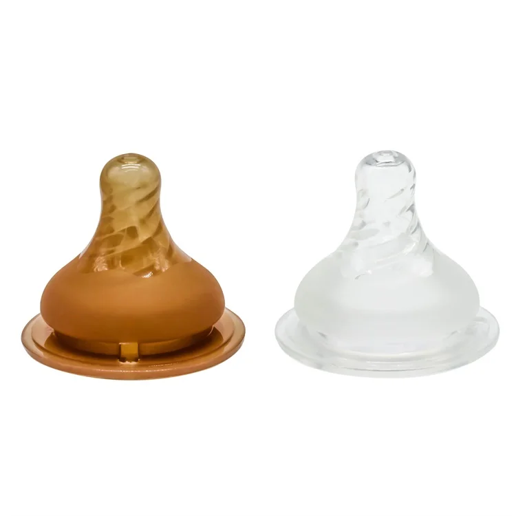 Wholesale Silicone Rubber Brown Baby Feeding Bottle Nipple For Baby