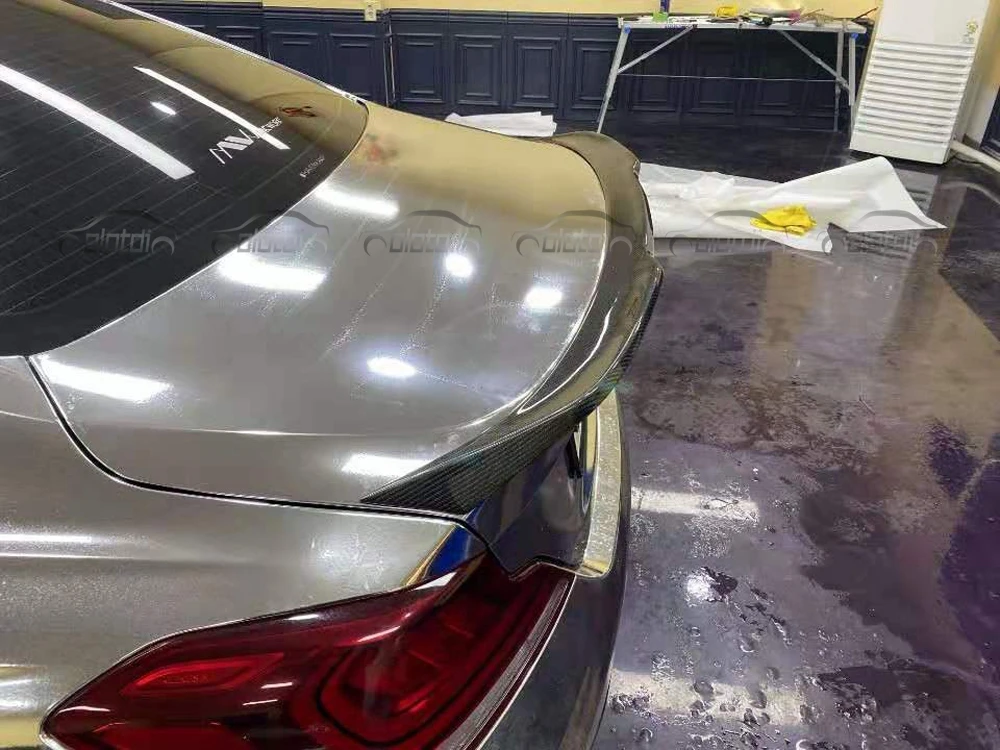 CS Style Carbon Boot Lip Rear Trunk Spoiler Wing for G70 Genesis Hyundai Ducktail 2018+