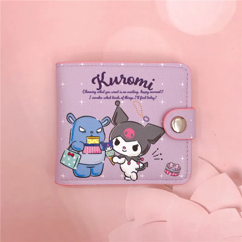 Kawaii аниме картон Senrio Melodi Kulomi искусственная кожа водонепроницаемый Женский кошелек Роскошный для монет милый детский держатель карт