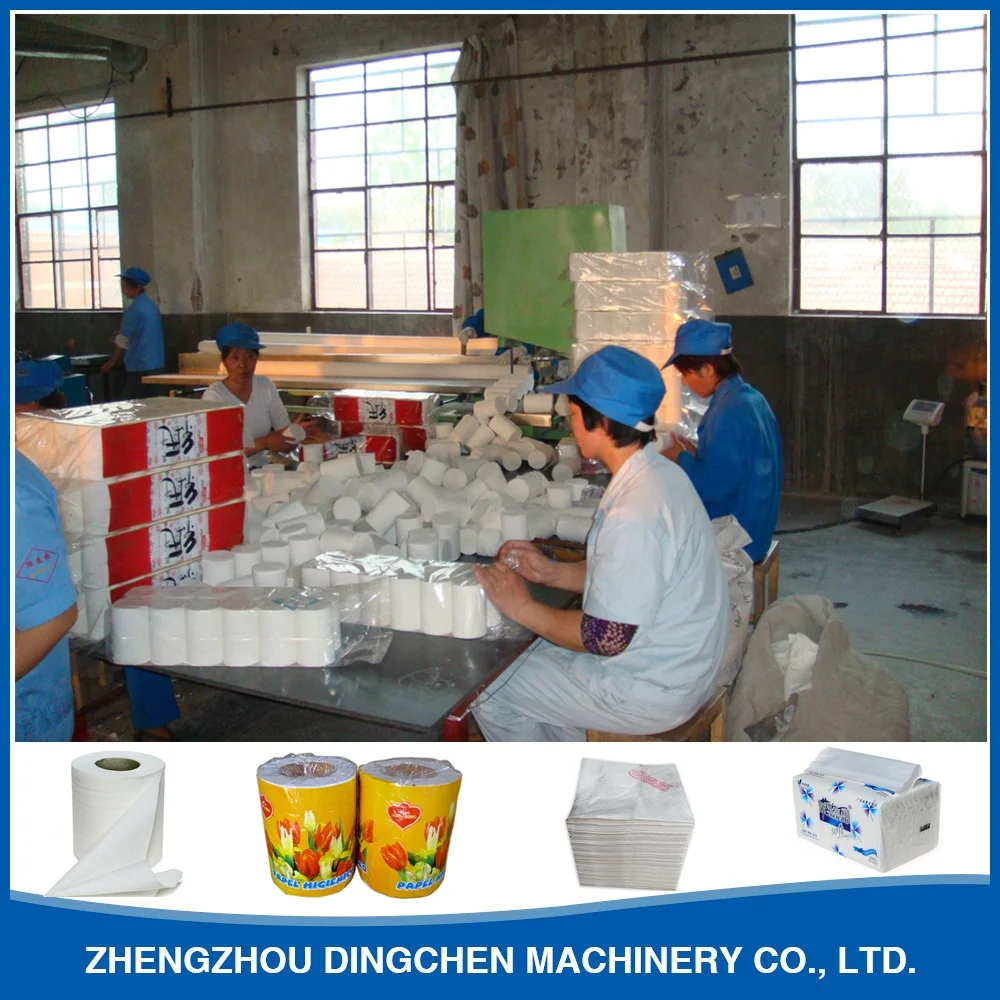 Automatic Toilet Tissue Paper Roll Rewinding Converting Making Machine With Perforating and Embossing