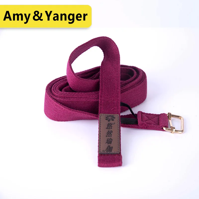 new buckle narrow yoga stretch strap yoga belt cotton for Iyengar yoga 2.5cm wide