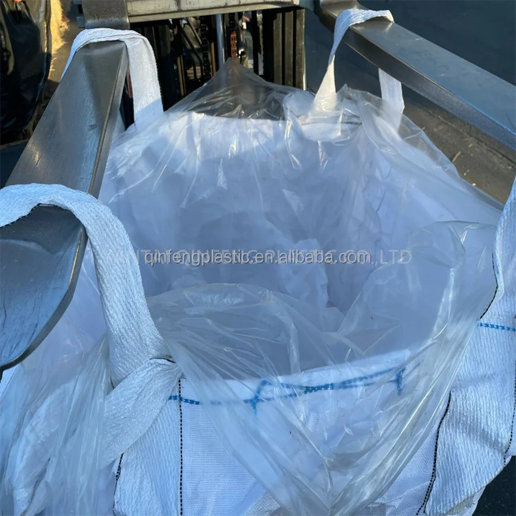 heavy 1500kg 1800kg flexible fibc big jumbo special fiber waste container bags anti-leakage forklift loops for packing concrete