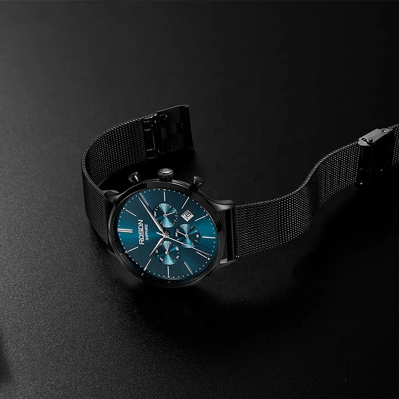 
Online Shop Hot Sale Fashion Brand Ailuo & Rosdn Mens Watch Tourbillon Movement Moon Phase Mechanical Automatic Watch Luxury 