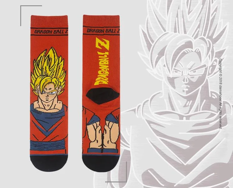 Custom men novelty funny socks combed cotton cartoon character socks japanese anime socks