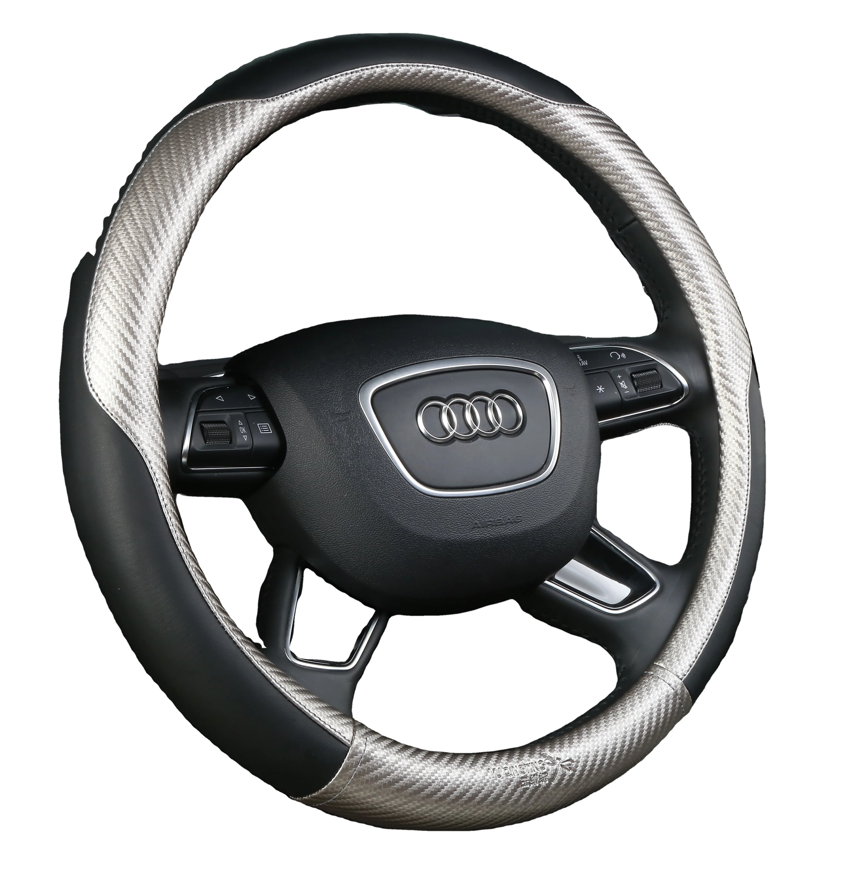 
Wholesale interior accessories universal carbon fiber car steering wheel cover 