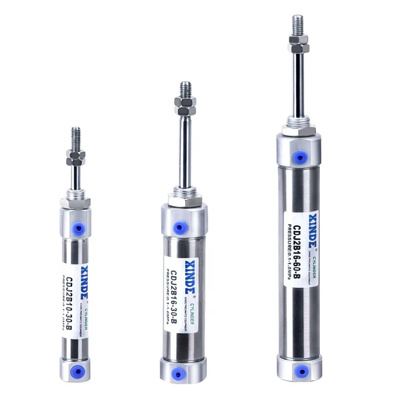 Double Acting CDJ2B Type Mini Pneumatic Air Cylinder Single Rod 10/12/16mm Bore 20/ 25/30/150mm Stroke CDJ2B16 Air Cylinder