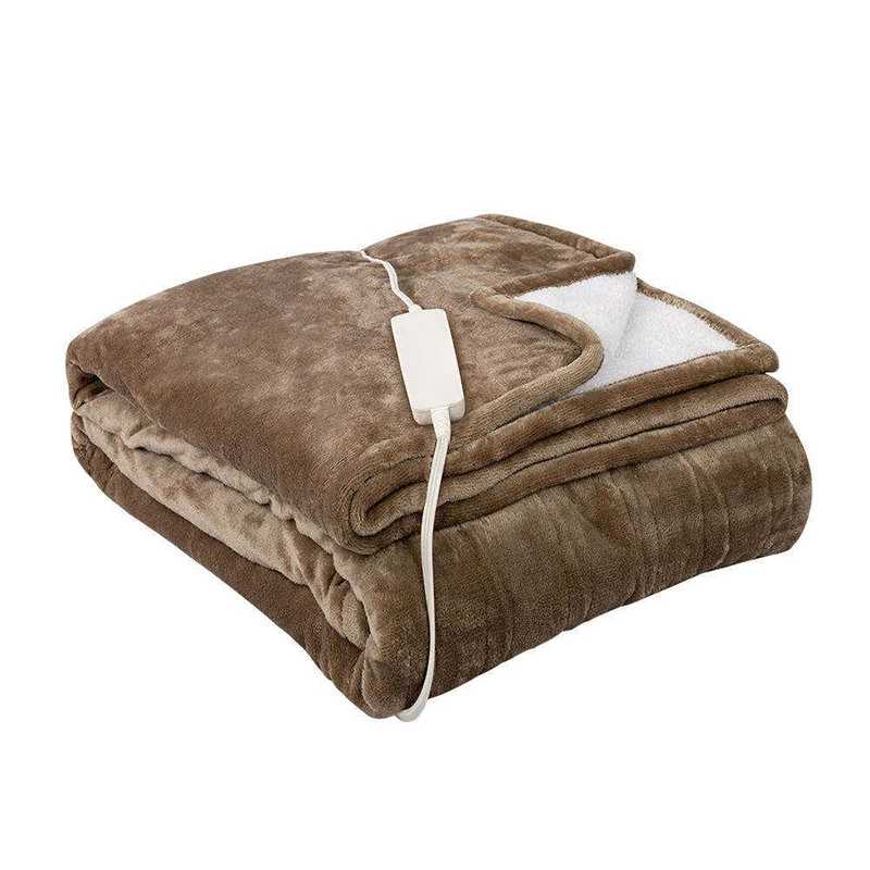 Eco-Friendly 110v Etl Approval Adjustable Temperature Controlled Fleece Heated Throw Electric Blanket