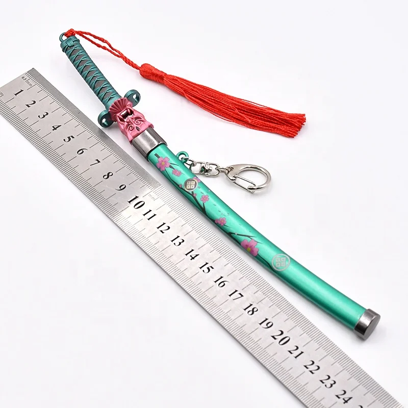 New Design 22CM Game VALORANTS Toys Sword Mini Katana Metal Zinc Alloy Keychain Crafts for Fans