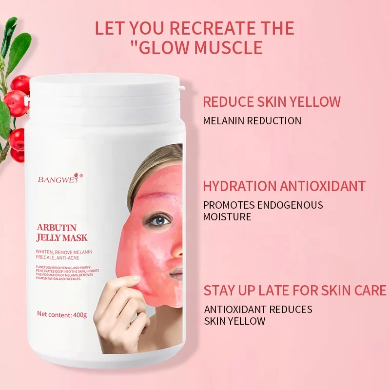 400g BANGWEI Crystal arbutin soft film powder bag decoration moisturizing moisturizing and soothing facial mask powder wholesale