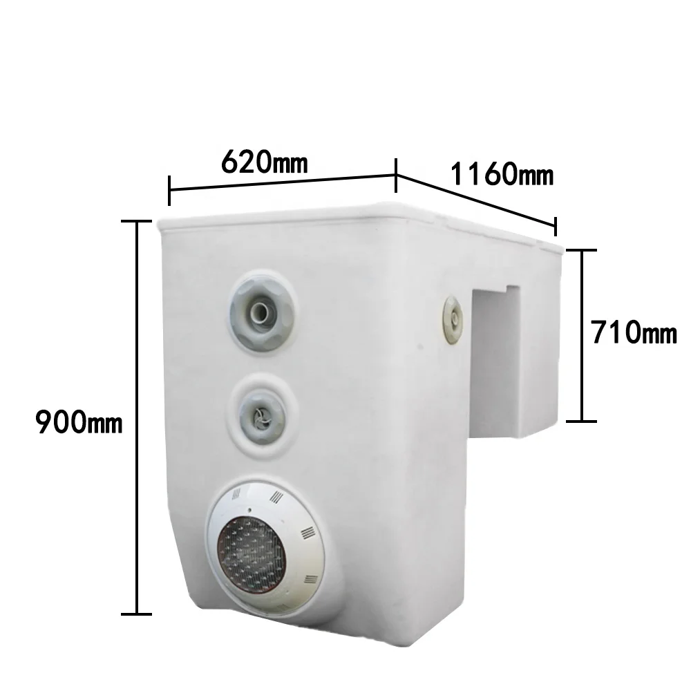 Wall hung integrated filter machine pipeless water filter system for swimming pool