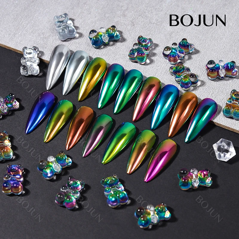 New Arrival High Quality Mirror Nail Powder Liquid Nails Magic Chrome Chameleon Pigments for nails art decoration