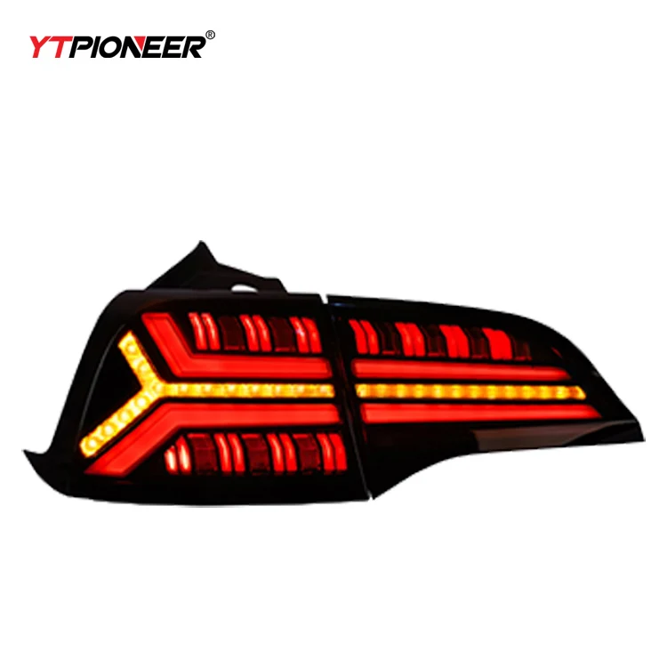 Wholesale Model Y Accessories Car Taillight LED Fishbone Clear Rear Tail Lights For Tesla Model Y