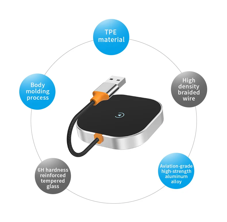 Wired to Wireless CarPlay Adapter Convert OEM Plug & Play Wireless Adapter for Wired Android Auto Car carplay adapter