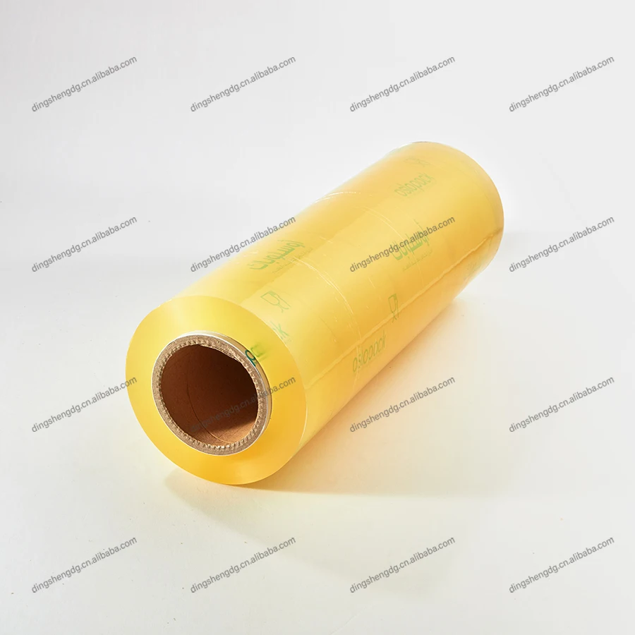 Food Grade Fresh Keeping Film Flexible Packaging PVC Cling Film Wrap Roll For Supermarket