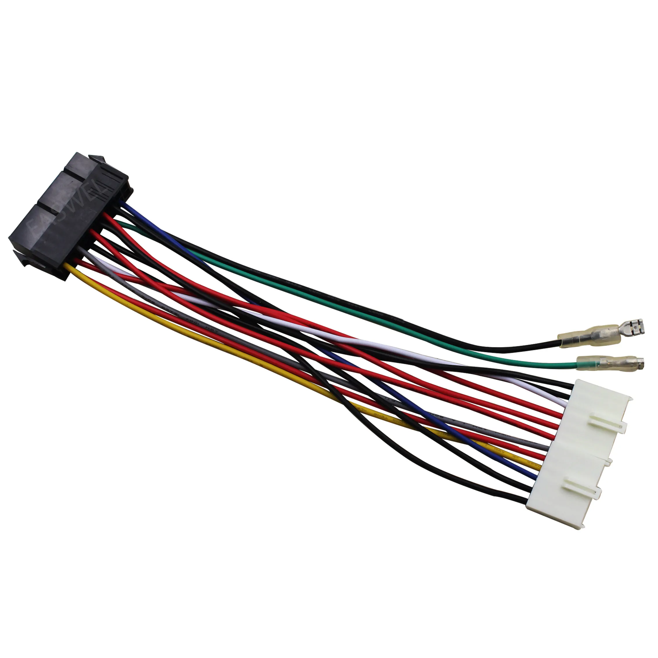 20-pin ATX to AT 2-port 6-pin PSU converter adaptor power cable 18AWG compatible with 286 386 486 586