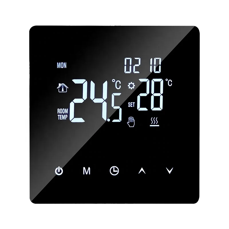 Wireless smart programmable electric thermostat for smart home heating voice controlled by Android and iOS phone