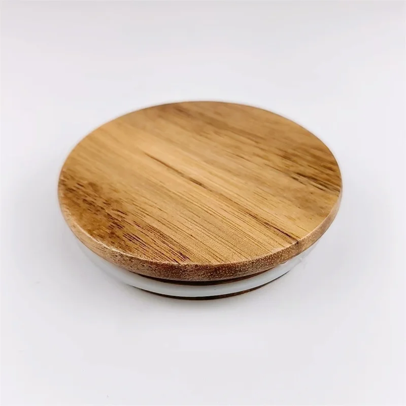 Round Wooden Lids Accepts Custom Wood Bamboo Cover