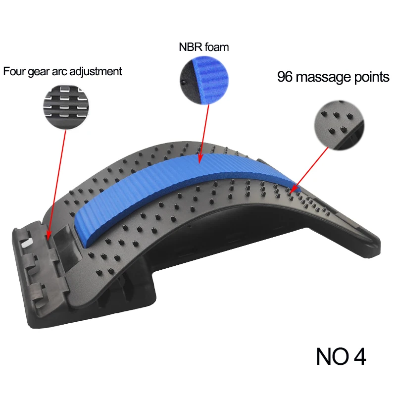 Lumbar Back Waist Relief Massage Stretcher 4 Gears 10 Magnets Magnetic Traction Device Relief Pain Stretcher