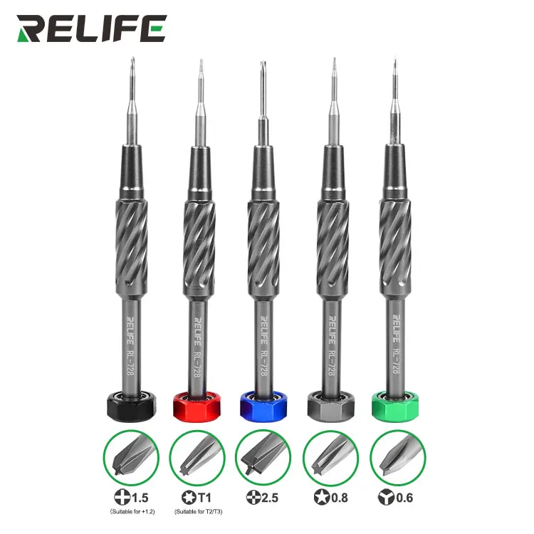 RELIFE RL-728 2D Sturdy Magnetic Screwdriver S2 Steel Screwdriver Precision Screwdriver