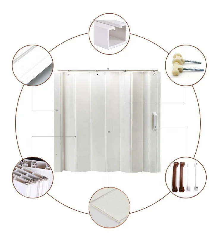 Comercial Internal Sliding Room Walls PVC Folding Door