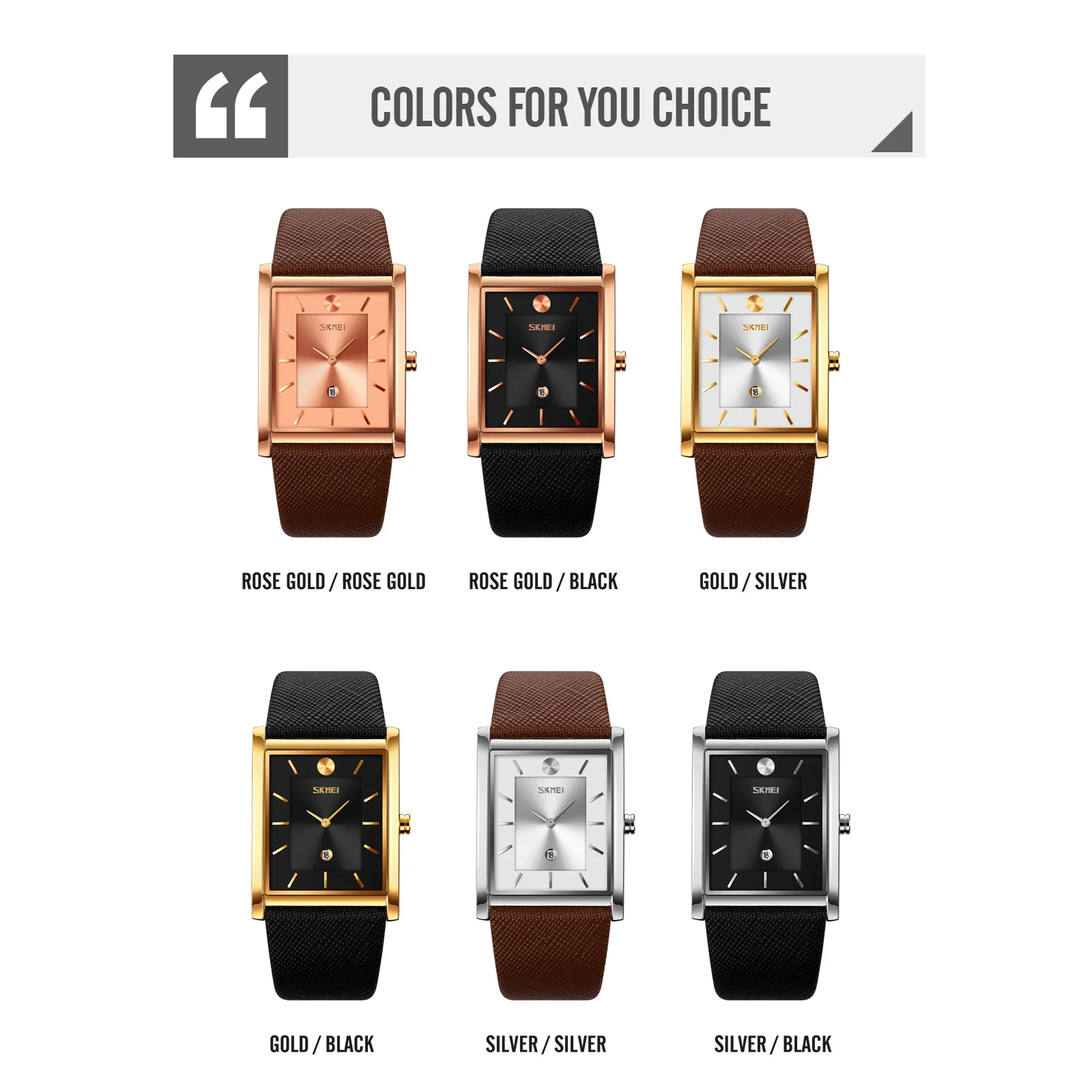 factory wholesale oem SKMEI 9256 genuine leather watch jam tangan water resistant men wristwatches