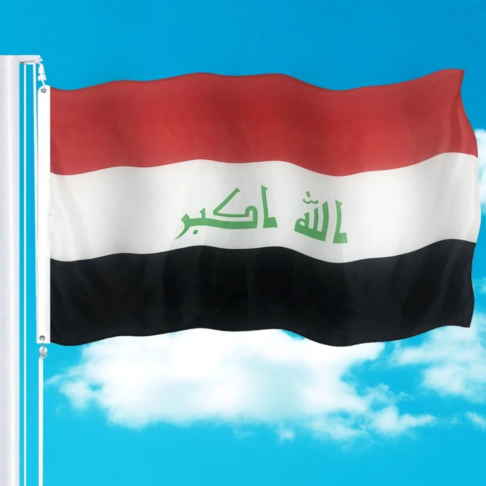 BOLISI digital printing double sided printed polyester 3x5 Iraq flag