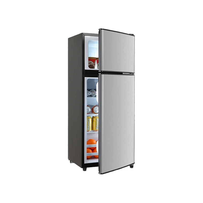 Ice Bear Home Appliances Low Power Consumption Stainless Steel Household Two Door Home Fridge Top-freezer Refrigerator