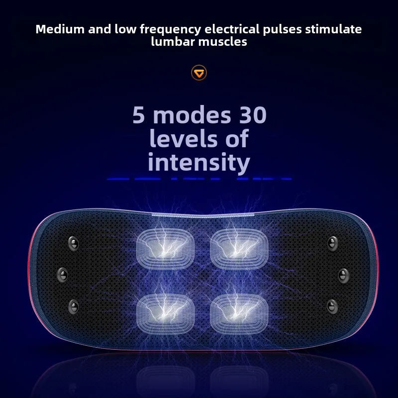 EMS Pulse lumbar Massage Pillow 5 Modes 30 Levels of Intensity Back Massage Cushion Comfortable Car Seat Pillow
