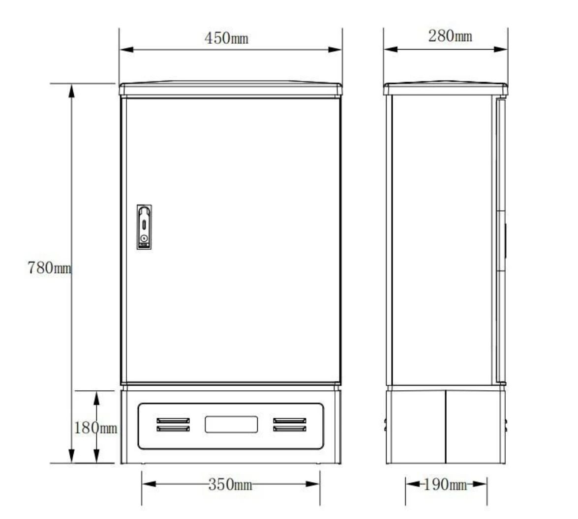 96 core Fiber optic Cabinet SMC Material Outdoor Indoor Telecom Cabinet Fiber optical cross connect cabinets