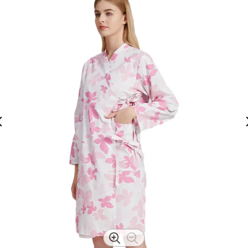 35% Cotton 65%Polyester Patient Uniform Reusable Printing Women Hospital Patient Gown