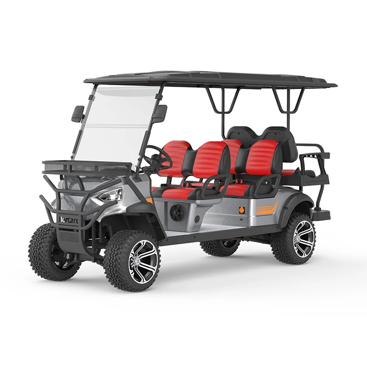 Your Logo Customized 6 Seats Electric Lifted Golf Cart Hunting Car with Powerful 5KW AC Motor Controller