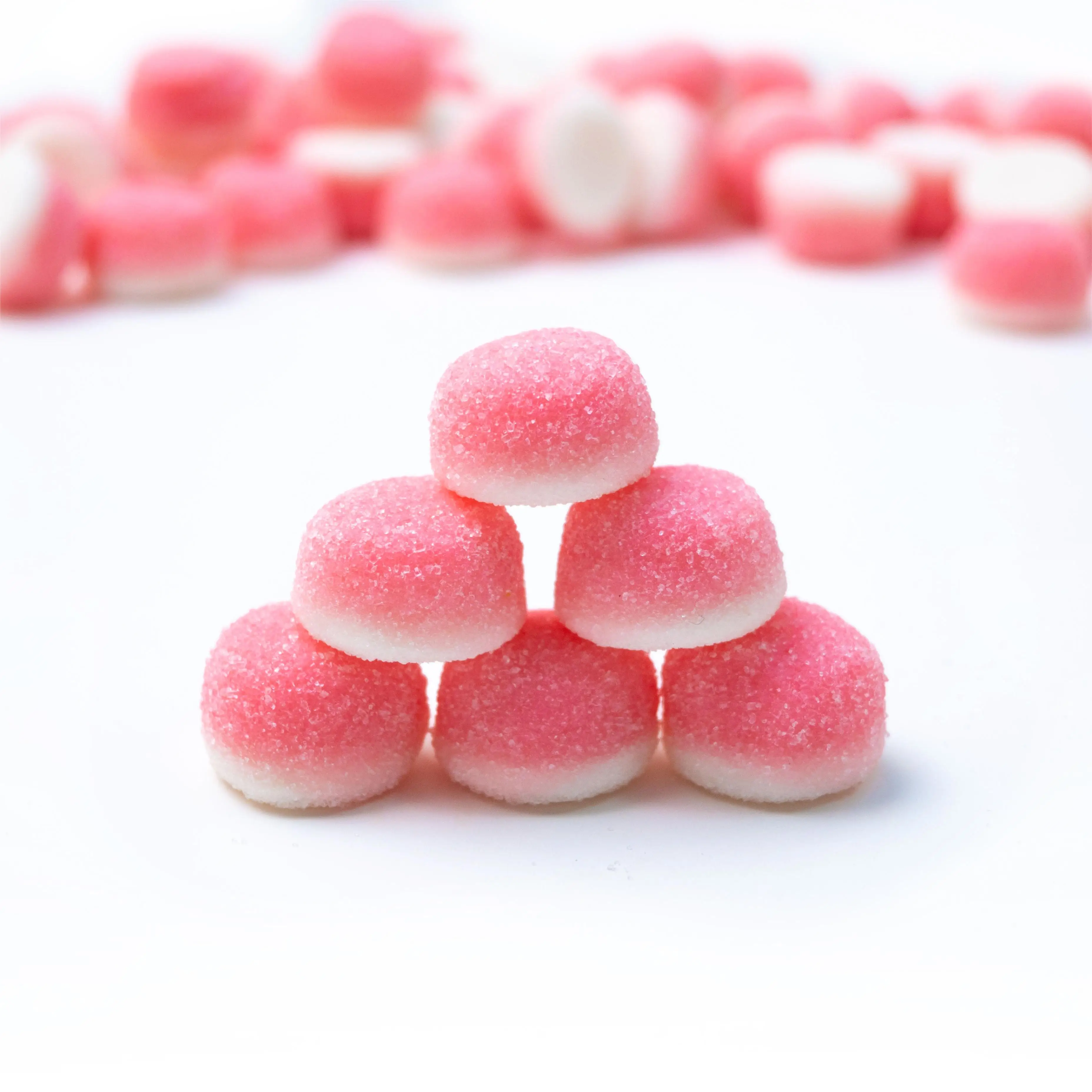 Hot Sale Fruity Flavor Fruit Shape Soft Gummy Candy Sugar Coated Gummy Candy