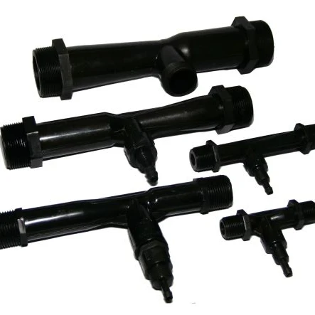 PVDF 1/5, 1/2, 3/4, 1, 1.5, 2 venturi ejector to mix ozone and water with built-in anti-back flow valve