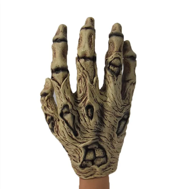 Unisex Halloween Beast Gloves Spooky Skull Claw Design Adult Costumes Set with Party Masks